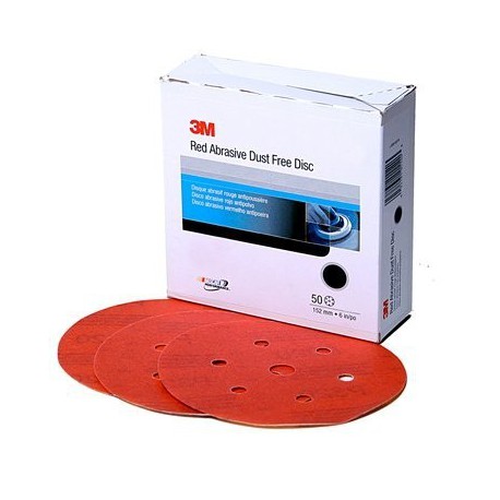 3M Krążek na Rzep Hookit 150mm 316U Red 7H 51160 - P500